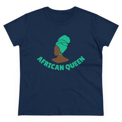Ladies Classic Fine Comb Cotton Crew Neck T-shirt - African Queen