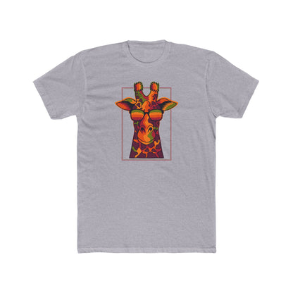 Men's Classic Fine Comb Cotton Crew Neck T-shirt - Funky Giraffe